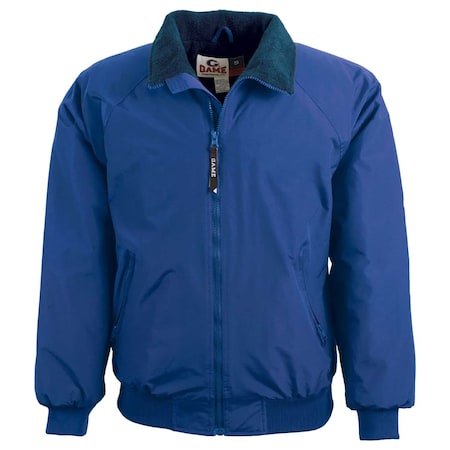Game Workwear Men's Bomber jacket, Heavyweight Taslan Nylon Shell, Full Front Zip with Inner Storm Flap, Royal, S 9400